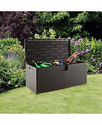 Akiudex 31 Gallon Outdoor Storage Deck Box with Lockable Lid