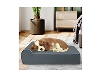 Akiudex Orthopedic Dog Bed with Memory Foam and Headrest Pillow