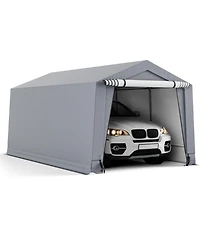 Akiudex 10 x 16 feet outdoor heavy-duty carport with 2 doors
