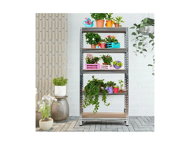 Akiudex 5-tier steel shelving unit storage shelves heavy duty storage rack