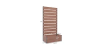Slickblue Modern Farmhouse Bathroom Floor Cabinet with 2 Drawers and Shelf in Wood Finish