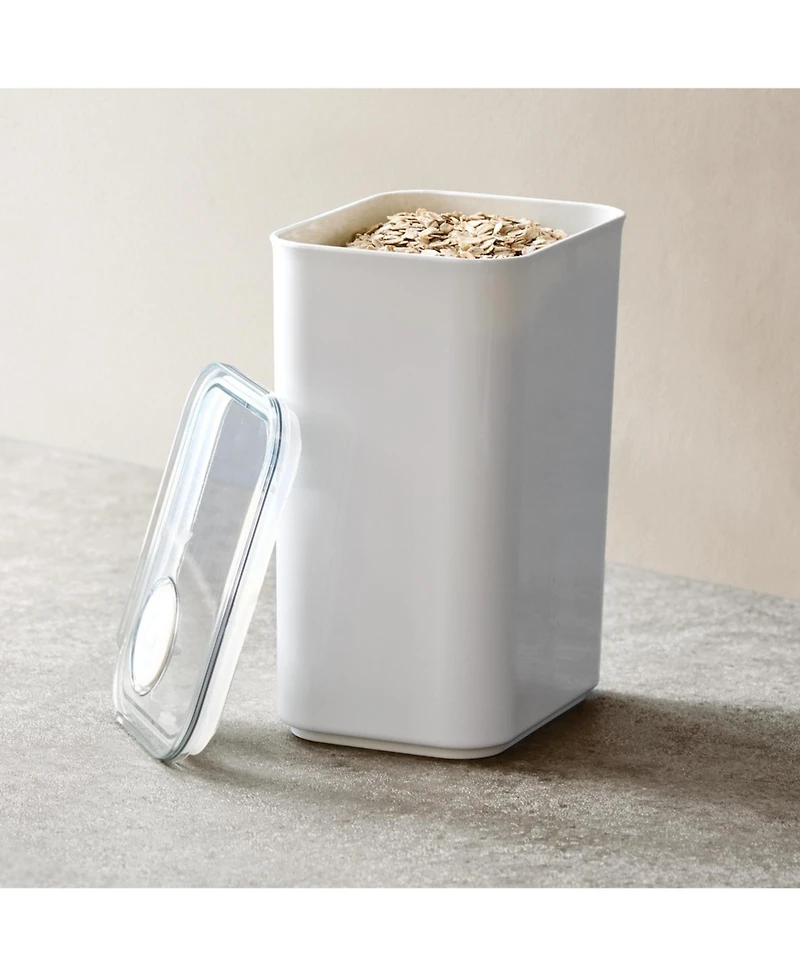 iDesign Large Airtight Canister with Removable Pour Cap - White