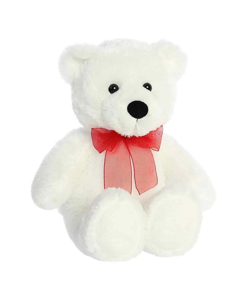 Aurora Medium Bear Cuddly Plush Toy White 11.5"