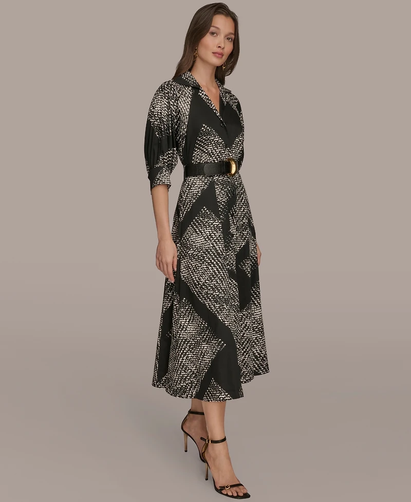 Donna Karan New York Women's Floral Shirt Dress