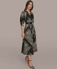 Donna Karan New York Women's Floral Shirt Dress