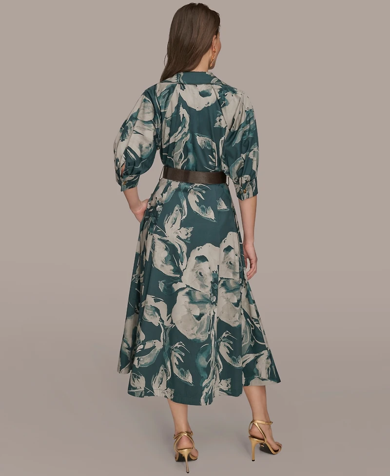 Donna Karan New York Women's Floral Shirt Dress
