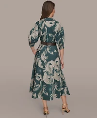 Donna Karan New York Women's Floral Shirt Dress