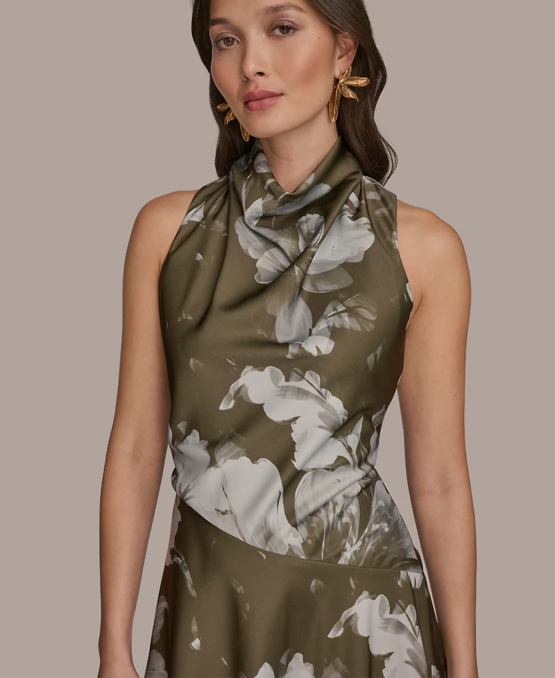 Donna Karan New York Women's Satin High-Low Dress
