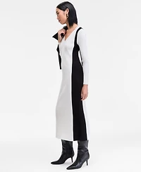I.n.c. International Concepts Women's Contrast Panel Sweater Dress, Macy's Exclusive