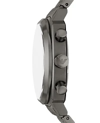 Emporio Armani Men's Chronograph Gunmetal-Tone Stainless Steel Bracelet Watch 40mm