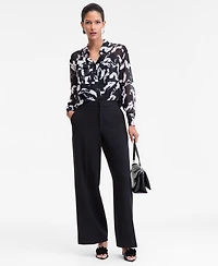 I.n.c. International Concepts Women's High-Rise Straight-Leg Trousers, Macy's Exclusive