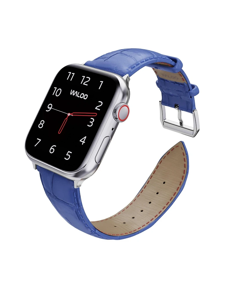 Waloo Crocodile Texture Leather Replacement Band for Apple Watch