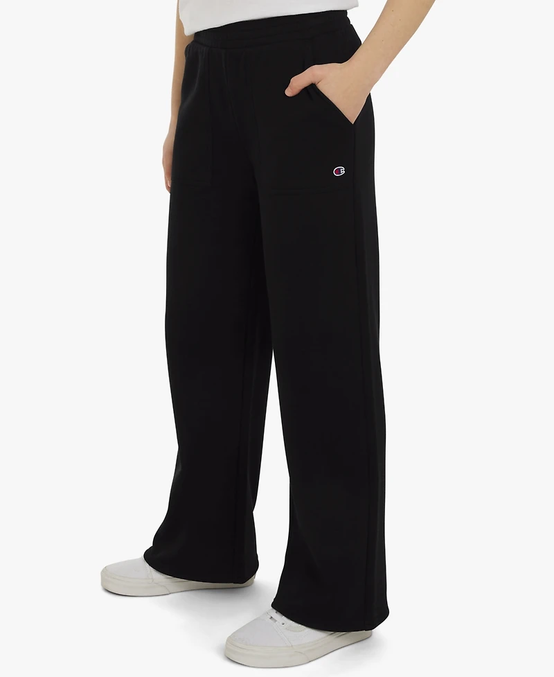 Champion Big Girls Fleece Wide-Leg Pants