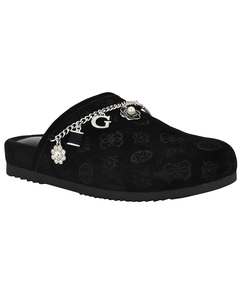 Guess Women's Gavyn Charms Logo Slip-On Clogs