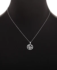 Giani Bernini Cubic Zirconia Filigree Initial V Monogram 18" Pendant Necklace in Sterling Silver, Macy's Exclusive