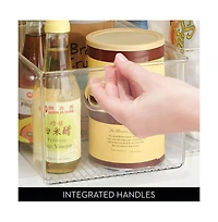 iDesign Pantry Storage Bin with Handles, Set of 2, Clear, Made in Usa