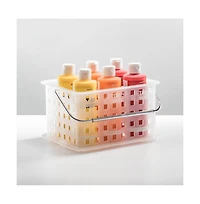 iDesign Stackable Shower Basket, Set of 3, Clear/Frost
