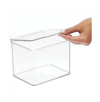 mDesign Plastic Kitchen Pantry/Fridge Storage Organizer, Hinge Lid - 8 Pack
