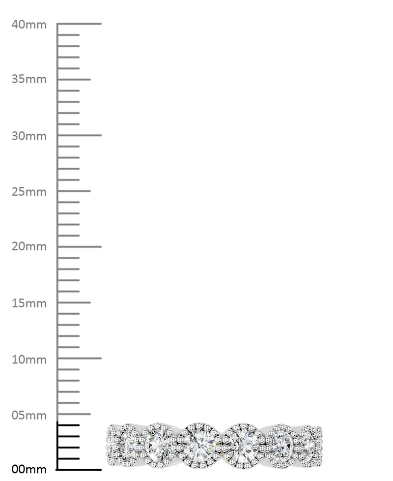 Diamond Milgrain Frame Eternity Band (2 ct. t.w.) Platinum or 14k Gold