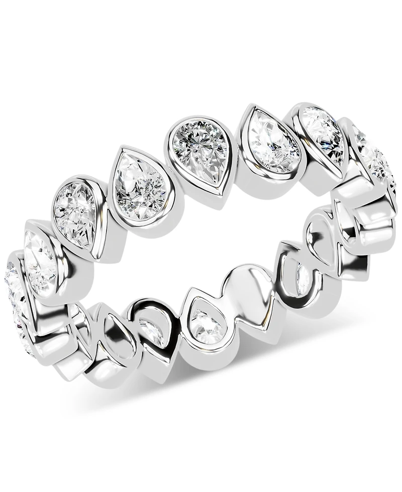 Diamond Pear Bezel Eternity Band (2 ct. t.w.) Platinum or 14k Gold
