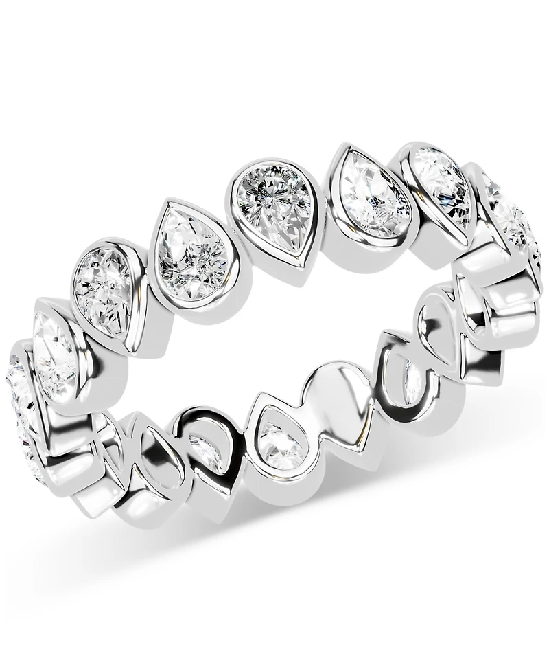 Diamond Pear Bezel Eternity Band (2 ct. t.w.) Platinum or 14k Gold