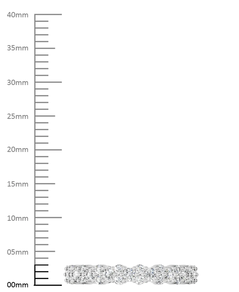 Diamond Cluster Eternity Band (1 ct. t.w.) Platinum or 14k Gold