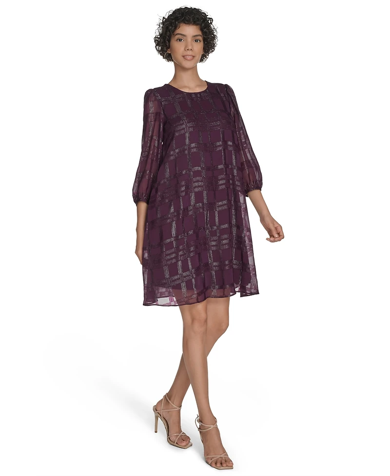 Calvin Klein Petite Clip Chiffon Shift Dress