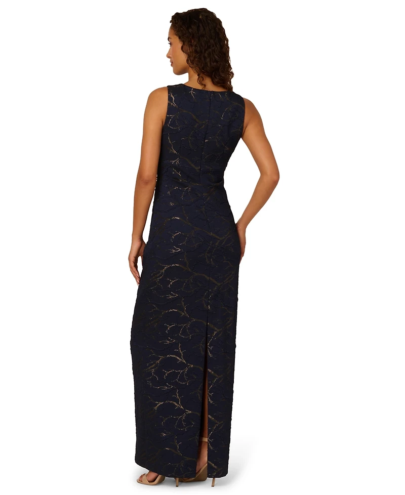 Adrianna Papell Petite Sleeveless Column Gown