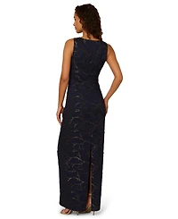 Adrianna Papell Petite Sleeveless Column Gown