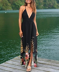 Cupshe Women's Just Beachy Tropical Maxi Beach Dress