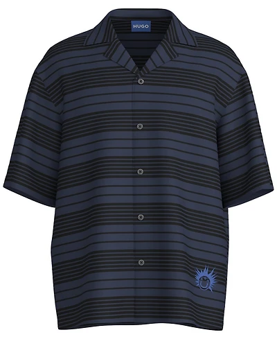 Hugo by Boss Men's Stripe Graphic Shirt