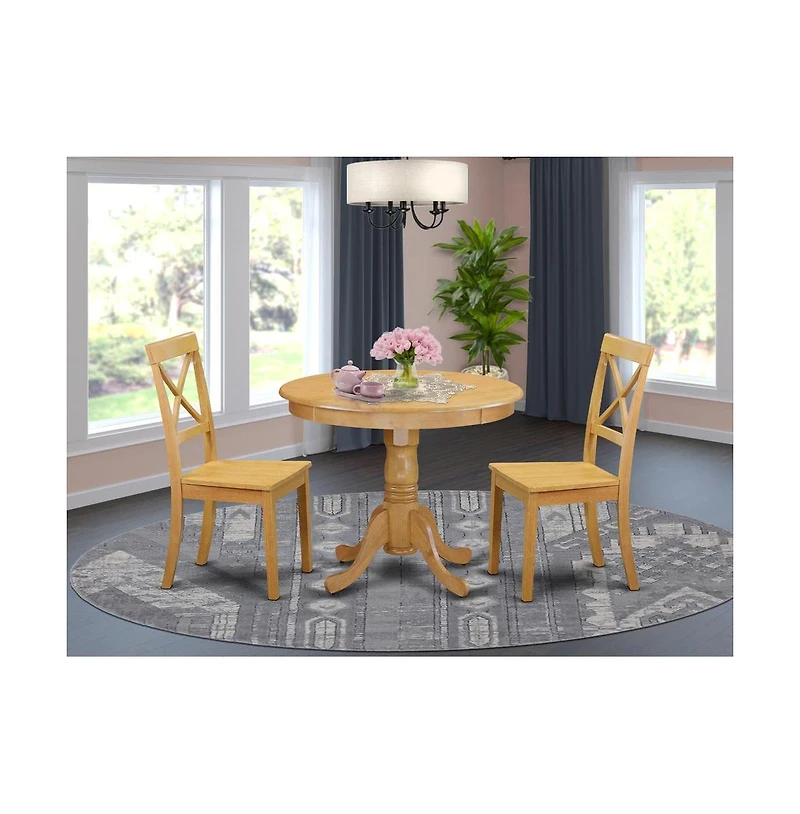East West Furniture Dining Room Set Oak