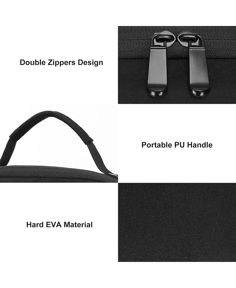 Mosiso Hard Carrying Case for Apple Vision Pro - Portable Lightweight Travel Bag with Small Case for Battery/Adapter/Cables, Black