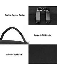 Mosiso Hard Carrying Case for Apple Vision Pro - Portable Lightweight Travel Bag with Small Case for Battery/Adapter/Cables, Black