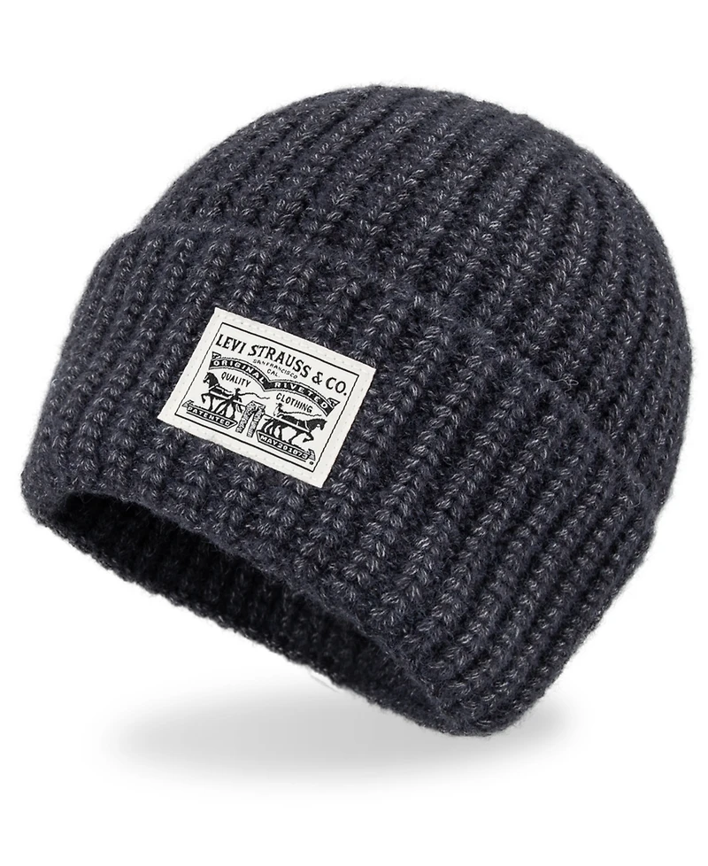 Levi's Men's Heathered Rib Knit Fashion Beanie