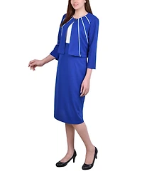Ny Collection Petite Two Piece Dress Set