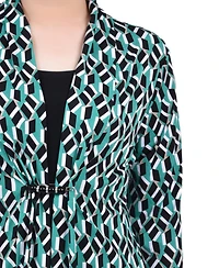 Ny Collection Petite 3/4 Sleeve Two-Fer Top