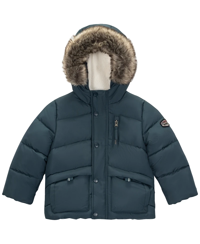 S Rothschild & Co Baby Boys Grosgrain Trim Parka Jacket
