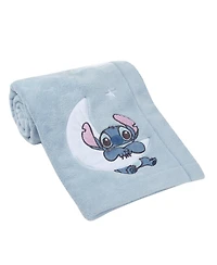 Bedtime Originals Baby Disney Stitch Blue Soft Fleece Appliqued Blanket