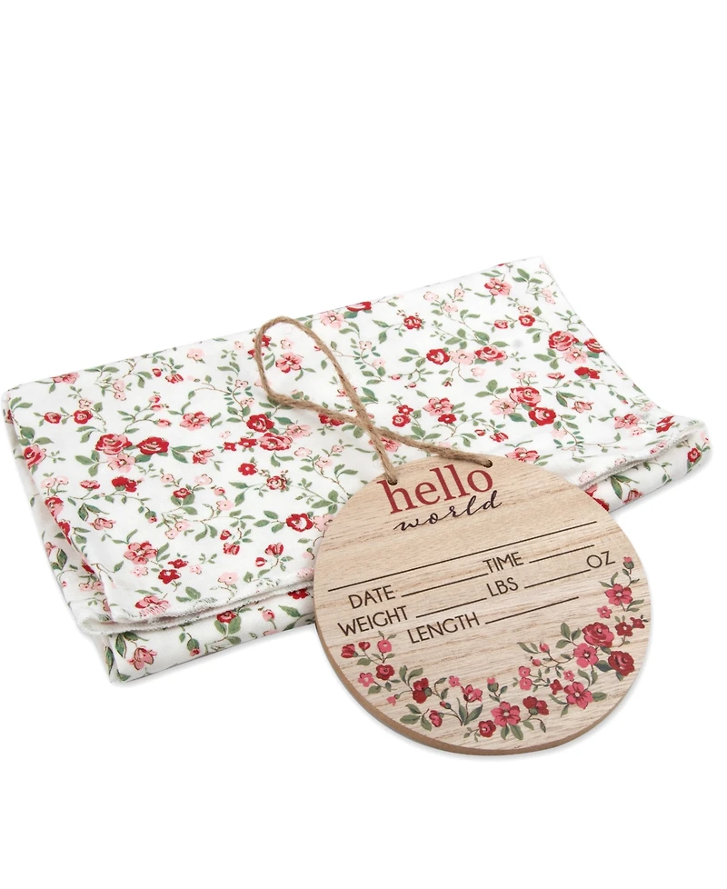 Baby Essentials Girls 4-Piece Floral Layette Set