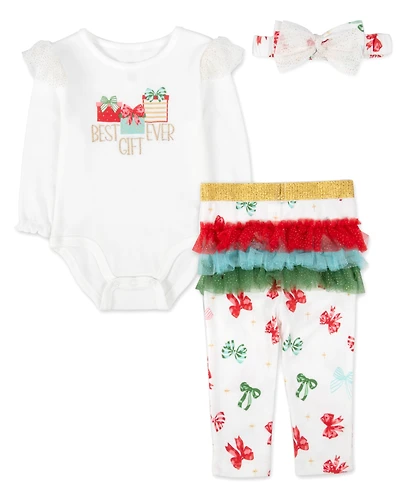Baby Essentials Girls 3-Piece Gift Layette Set