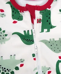 Baby Essentials Boys 2-Piece Dinosaur Footie with Snuggler Set