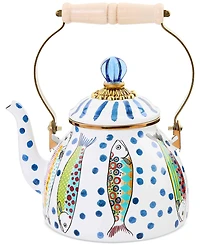 MacKenzie-Childs Go Fish Enameled Steel 2-Quart Tea Kettle