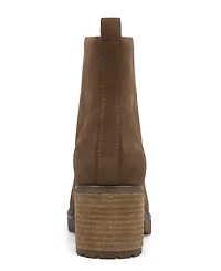 Mia Women's Fabiola Front Zip Stacked Heel Ankle Booties