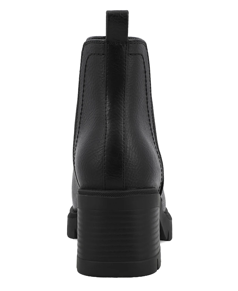Mia Women's Panola Stacked Heel Lug Sole Chelsea Booties