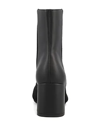 Mia Women's Bronwen Chic Contrast Block Heel Dress Booties