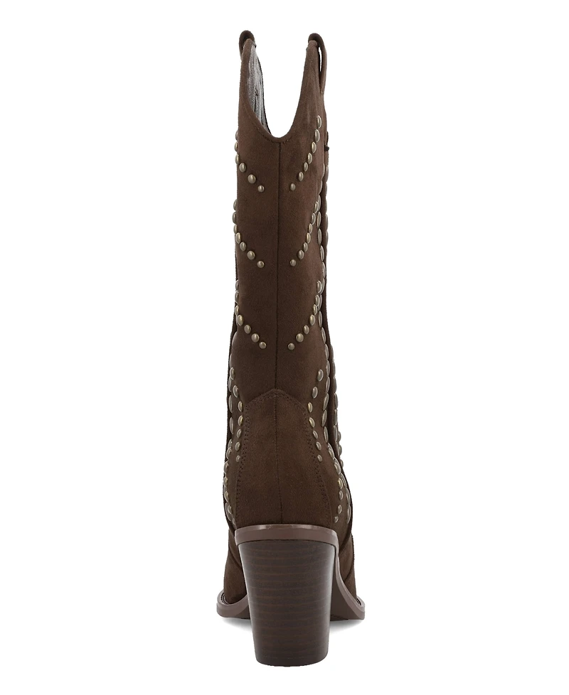 Mia Women's Morgann Pointed Toe Studded Western Boots