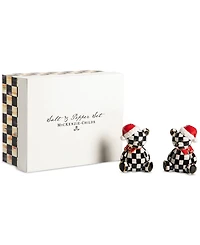 MacKenzie-Childs Courtly Santa Bear Salt & Pepper Set
