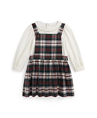 Polo Ralph Lauren Baby Girls 2-Piece Interlock Bodysuit and Brushed Oxford Dress Set