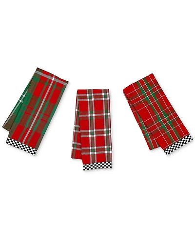 MacKenzie-Childs Festive Woven Dish Towels, Set of 3